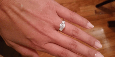 1.5 carat diamond three stone engagement ring